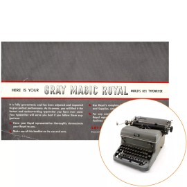 Royal Roya KMG Typewriter Instruction Manual User Repro Gray Magic Antique Vtg
