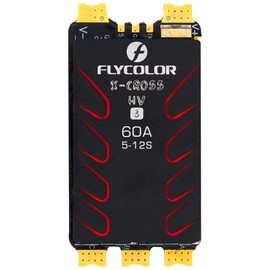 FLYCOLOR X-Cross HV3 60A ESC 5-12S BLHeli-32 Dshot Proshot 64MHz 32-Bit Speed Controller for Multi-Rotor Brushless RC FPV Racing Drone
