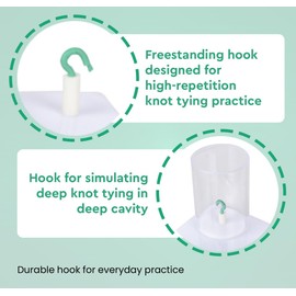 Suture Practice Kit and Surgical Knot Tying Board, Complete Medical Training Set with Silicone Pad, Suturing Tools, Knot Board with Durable Rope, and Quick Tie Tool, Ideal for Medical Students