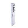 D-Soundwell Shower Head,White/Black,ABS Material,Bathroom 3 Function Square Shower Head with