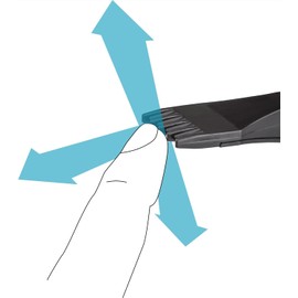 Hazet Air Blow Gun with Low-Noise Wide Flat Nozzle for Large Panels 6 Bar Working Pressure, Ergonomic Handle with optimised Transmission