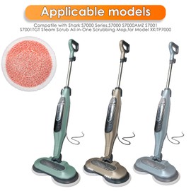 (15 Pieces) Replacement Mop Pads Compatible With Shark S7000 S7000AMZ S7001 XKITP7000 S7201 S7000 Series and S7001TGT Steam & Scrub All-in-One Scrubbing Mop, Heavy Duty Scrubbing Mopping Pads