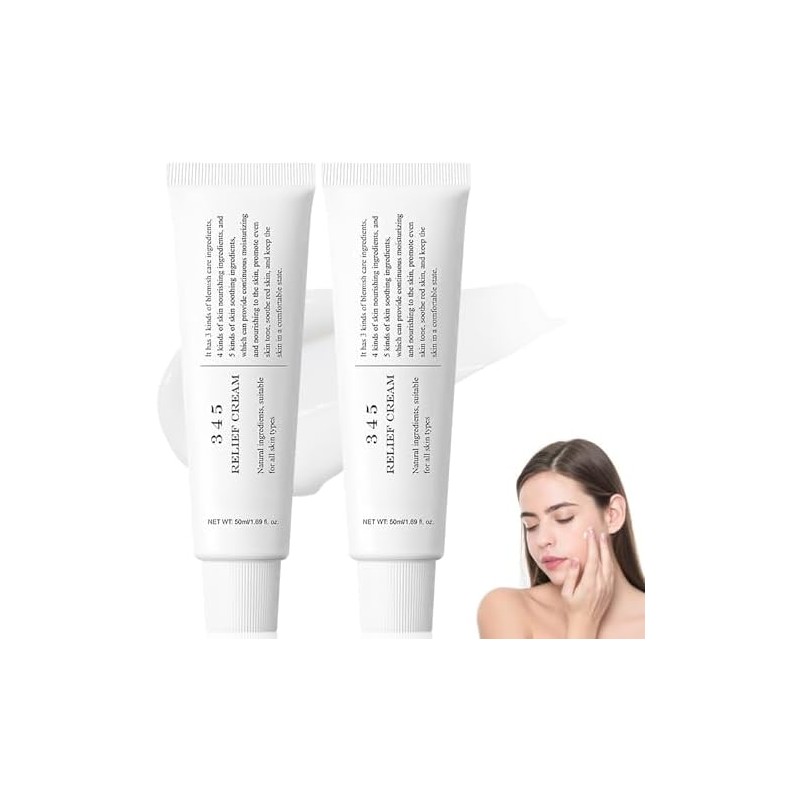 2PC 345 relief cream, Hidratante Calmante para El Rostro, Skincare