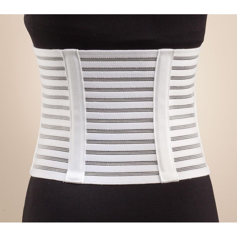 EasyComforts Breathable Back Support Belt, Adjustable Back Brace, White, Medium