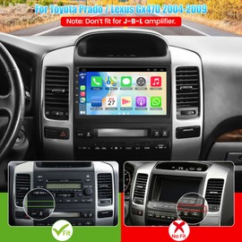 5G WiFi Upgrade 4+64G Toyota Land Cruiser Prado/Lexus GX470 2004-2009 with Wireless Carplay&Andriod Auto, IPS HD Touch Screen Prado Radio with Voice Control GPS/SWC/Bluetooth 5.2/FM/Backup Camera