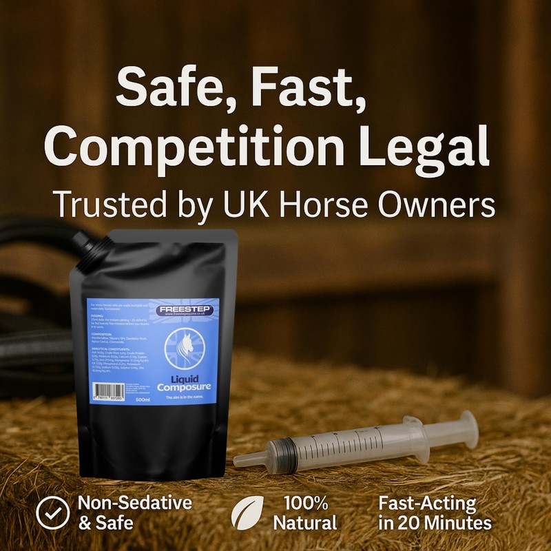 Freestep Liquid Composure – Fast-Acting Natural Calming Supplement for Horses