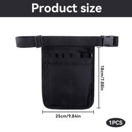 Nurse Bag, Black Waiter's Bag with Belt, Belt Bag, Work Waist Bag, Bag for Belt, Tool Belt, Women's Bum Bag with Pockets, Belt Bags, Work