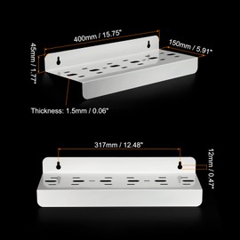 MECCANIXITY Water Filter Housing Bracket for 20 Inch 3 Stage Whole House Mounting Bracket for Kitchen White