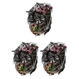THE FANTASY Hannya Hb256 Tattoo Stickers, A5 Size, 3 Pieces, hb256-3