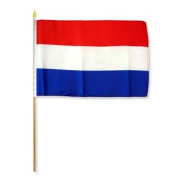 One Dozen Netherlands 12x18in Stick Flags.
