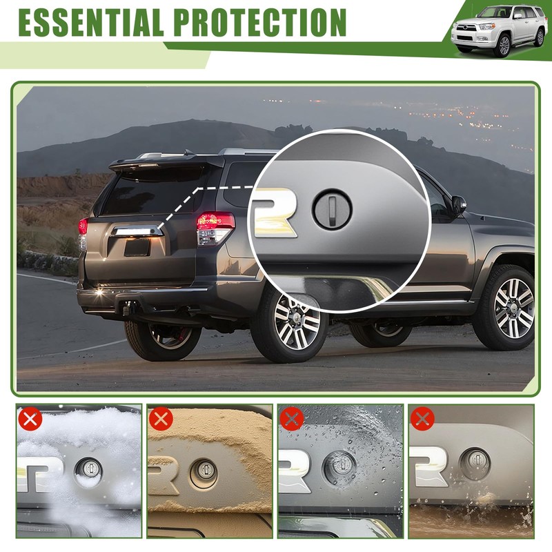Qyebbk Magnetic Trunk Keyhole Covers for 2010-2019 Toyota 4Runner Tailgate