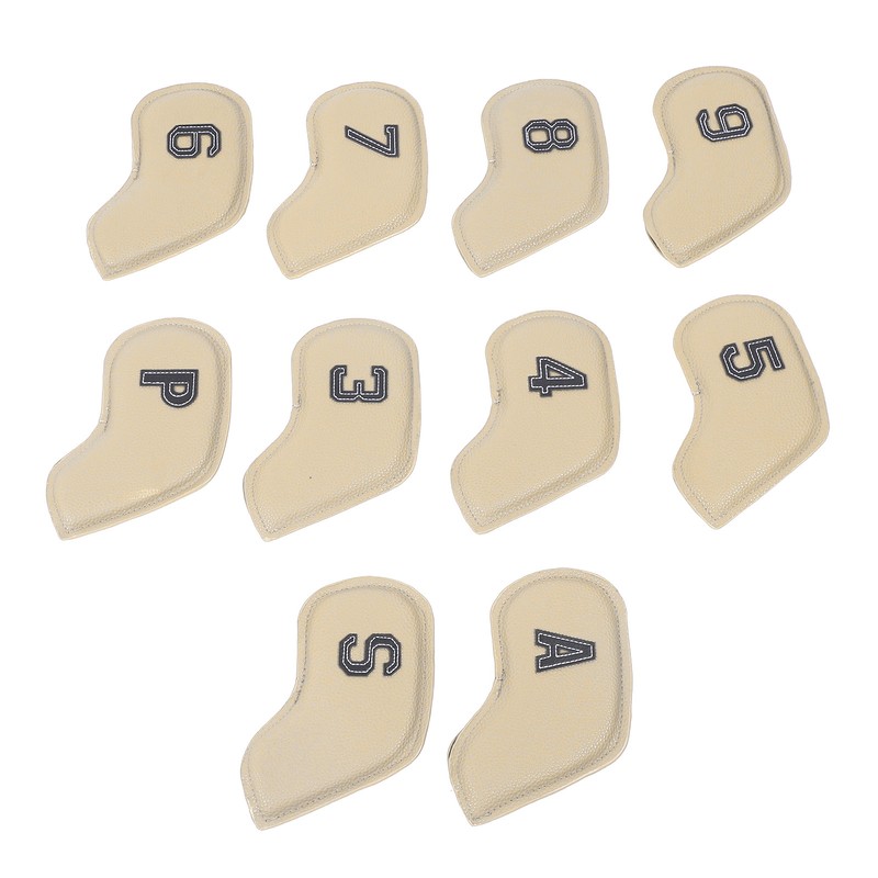 10PCS Golf Head Protective Covers Waterproof PU Material Golf Putter