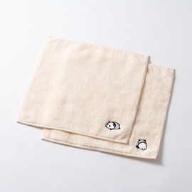 Imabari Towel Egg Panda Handkerchief Towel 2 Pattern Set, 9.8 x 9.8 inches (25 x 25 cm), Made in Japan, Imabari, 100% Cotton, Skin-friendly, Cute, Cotton 100% Panda Pattern, Kindergarten, Nursery