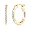 AINUOSHI Moissanite Hoop Earrings 0.4 Carat (1.8mm*16pcs) 14K Yellow Gold
