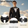 LHXzizizi Oversized Bow Ties for Men, Adjustable Pre Tied Mens