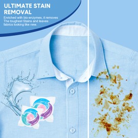 Heigble 200 Count Laundry Detergent Pods Bulk 4 in 1 Washing Machine Detergent Pods Ultra Concentrated Tackles Tough Odors, Fruity Aroma