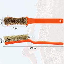 Bouldering Brush with Thick Ultra Durable Boar's Hair Bristles,Perfect Rock Climbing Brushes for Rock Climbing Holds on Climbing Wall as Climbing Chalk Brush Indoor or Outdoor (Black&Light Blue)
