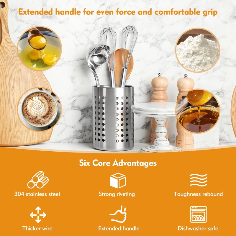Mini Whisk, Stainless Steel Mixer, Mini Baking Mixer, Coffee and