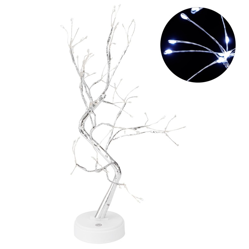 108LED Bonsai Tree Lamp Copper Wire Battery USB Powered Touch