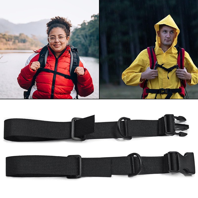 Pddenality 4 PCS Chest Strap for Backpack, Adjustable Backpack Chest