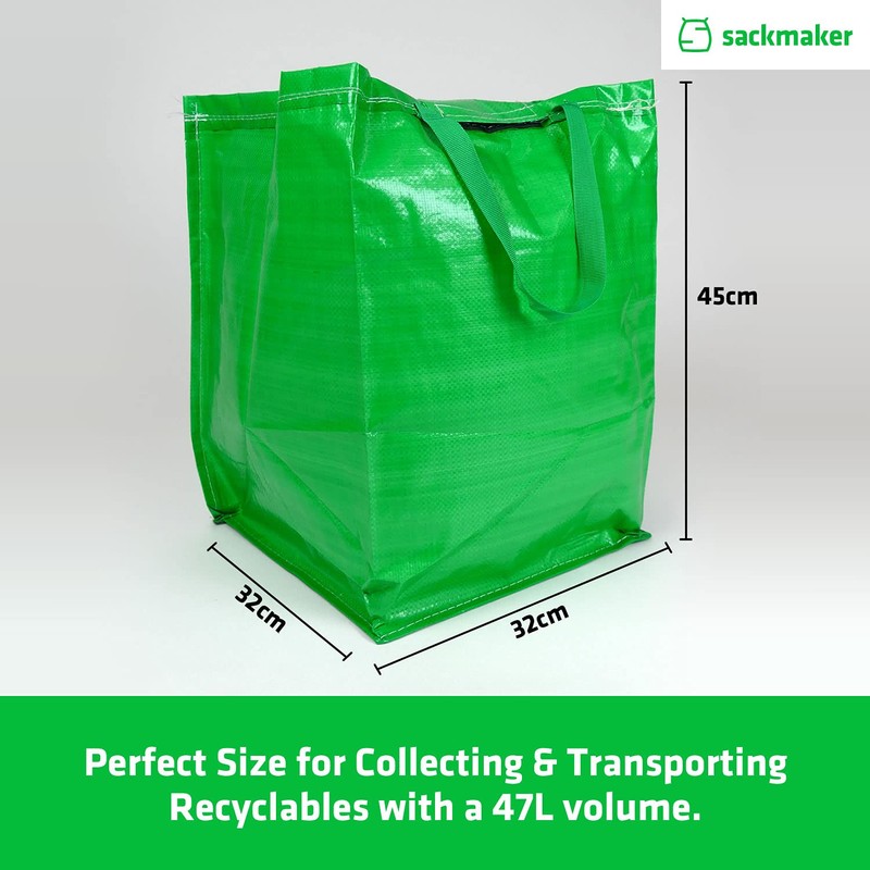 47 Litre Recycling Bag with Top Flap and Handles -