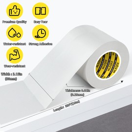MILEQEE Duct Tape Heavy Duty Single Sided, Strong Adhesive High Strength, Waterproof Mesh Tape for Indoor and Outdoor Repairing Sealing Bonding, Easy Use Hand Tearable, 3.15 Inch x 33 Feet, White