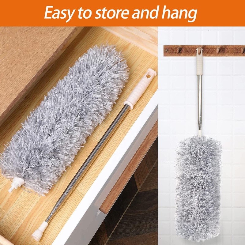 Dusters for Cleaning High Ceiling Fan, Newliton Microfiber Feather Duster