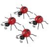 4Pcs Ladybug Wall Decoration Iron Ladybug with Black Spots Ladybug