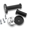 4 Pcs Round Black Coat Hooks, Stainless Steel Towel Hooks,