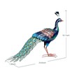 Kircust Metal Peacock Statue for Outdoor Decor - 24" L