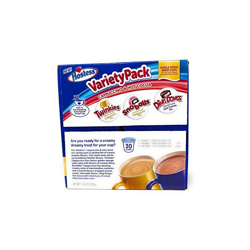 Hostess Variety Pack Cappuccino and Hot Cocoa 30 Single Serve