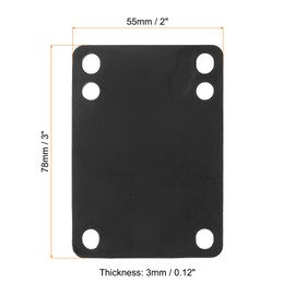 PATIKIL 1/8" Skateboard Riser Pads, 10 Pack PU 3x2 Skateboard Riser Pads Angled Wedge Shock Pads for Skateboard Truck, Black