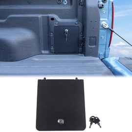 Aunginsy Trunk Bed Security Lockbox Cover Compatible with Ford Maverick 2022-2024 2025 Pickup Aluminum Trunk Bed Lockbox Cover Trunk Left/Right Side Storage Box Lockbox Cover with 2 Keys Accessories