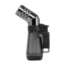 Palio Squadra Angled Triple-jet Flame Cigar Lighter, Black