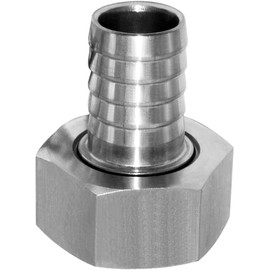 Beduan Stainless Steel Garden Hose Swivel Fitting 1/2" Barb x 3/4" GHT Female Thread Adapter Connector Garden Hose Repair