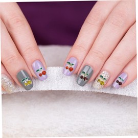 FRCOLOR 60pcs Cherry Nail Charms Rhinestones Gems for Manicure Lightweight Nail for Crafts Parties Family Gatherings