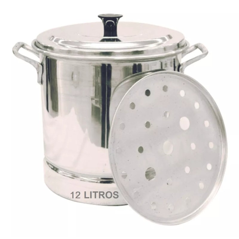 VAP2000 Vaporera Olla Tamalera 12 Lts Aluminio Nueva Oferta