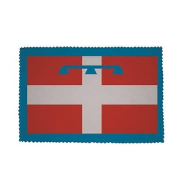 U24 Brillenputztuch Piemonte Fahne Flagge Glasreinigungstuch Microfasertuch