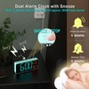 KOSUMOSU Alarm Clock for Bedroom, 6.7in Small Digital Clock, Auto