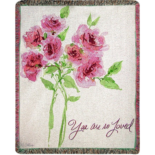 Manual Woodworkers & Weavers Tapestry Throw, You are So Loved, 50 x 60