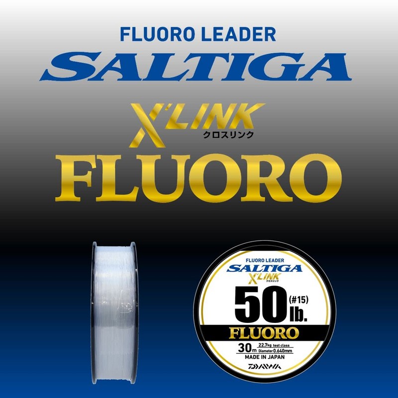 Saltiga Fluoro Leader Cross Link 30m 12lb (#3) Natural
