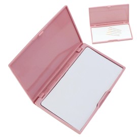 Magnetic Needle Storage Case,Portable Rectangle Magnetic DIY Sewing Stitching Pin Storage Box(Pink)