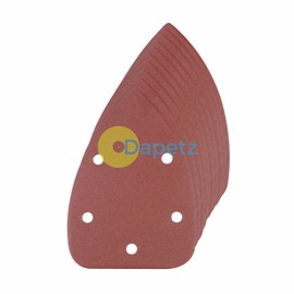 Dapetz ® Mouse Sanding Pads 5 Holes Hook and Loop Palm Sander Sandpaper Mouse Sanding Sheets Assorted Grits 120 Compatible with 140mm Black and Decker Detail Hand Sander -10Pcs