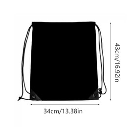 OWITER 2PCS Drawstring Bags Black Drawstring Bag for Kids Swim Gym Sports drawstring gym bag,swim bag kids,Football Bags (Black)