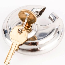 Red Hound Auto 2-3/4 Inches 70mm Stainless Disc Padlock Shackle Trailer Self Storage Single Lock with 2 Keys