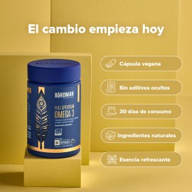 Birdman Full Spectrum Omega 3 | 100% Vegetal | Sin Aditivos | 30 Porciones | 60 Cápsulas
