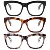 LOUOL Reading Glasses For Women Oversized Readers Blue Light Blocking