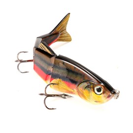 10in Multi Jointed Swimbait Fishing Lures Bait,4 Segment Big Giant Sinking Fishing Bass Lures,Crankbaits Swimbaits with Treble Hook