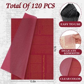 Welpurch 120 Sheet Vintage Newspaper Tissue Paper, 20x14in Old Newsprint Gift Wrapping Paper 6 Designs Retro Kraft Magazine Art Craft Newsprint Tissue for Birthday Wedding Party Decor Gift Crafts