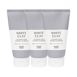 Happy Bath White Clay Pore Cleansing Foam 150g x3 / 해피바스 화이트클레이 모공 클렌징폼 150g x3